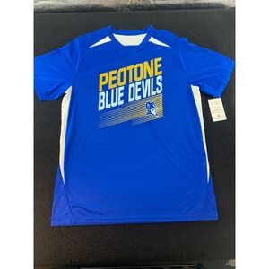 Peotone Blue Devils Athletic Jersey Shirt Adult XL Royal Blue White
